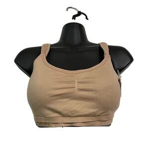 Auden Nursing Bra Womens Size Medium Tan Nursing and Pumping Bra Wireless 281R3